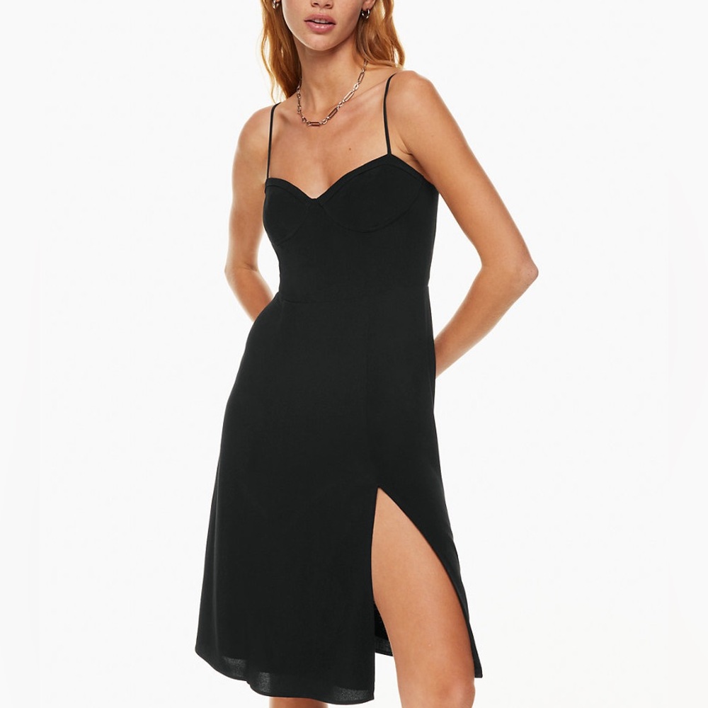 Sunday Best Aritzia Viola Midi Dress Slit Black Large